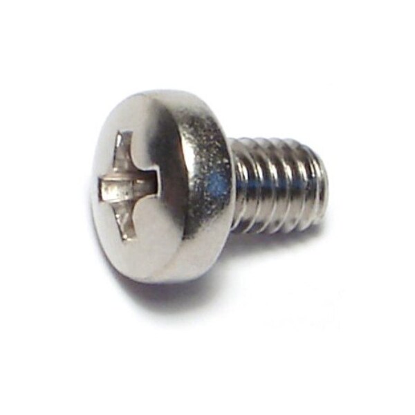 Midwest Fastener M4-0.70 x 6 mm Phillips Pan Machine Screw, Plain A2 Stainless Steel, 100 PK 55052 - main
